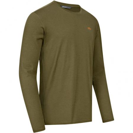 Blaser Base 160 Merino Langarm Hemd Herren (Dunkel Oliv)