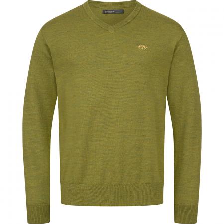  V-Neck Merino Sweater Herren (Vivid Grün)