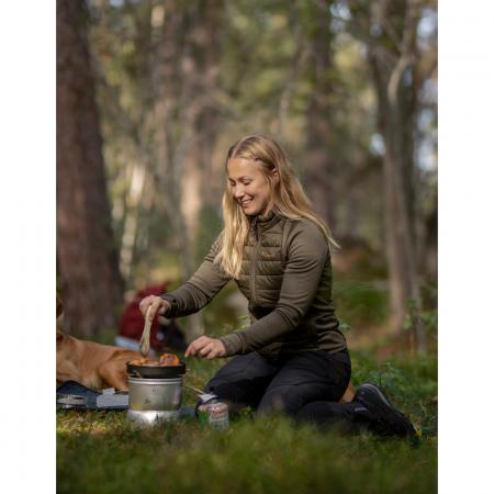 Pinewood Finnveden Hybrid Power Fleece Jacke Damen (Olive)