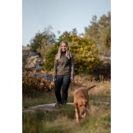 Pinewood Finnveden Hybrid Power Fleece Jacke Damen (Olive)