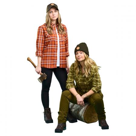 Felicia Shirt Damen (Burgundy/Olive Green)