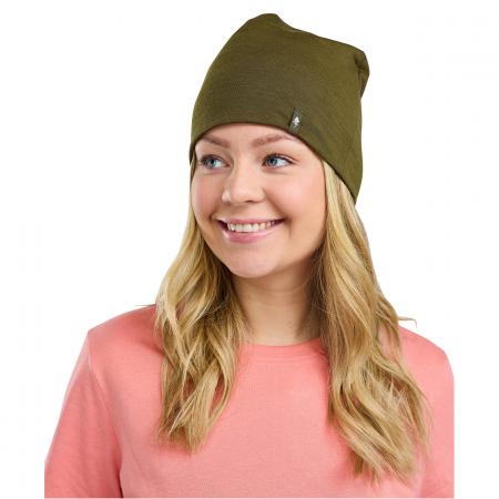  Merino Wool Beanie Unisex (Olive Green)