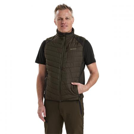  Moor wattierte Weste Herren, mit Strick (Brown Leaf)
