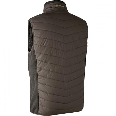 Moor wattierte Weste Herren, mit Strick (Brown Leaf)