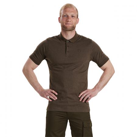 Deerhunter Gunnar Polo Hemd Herren (Brown Leaf Melange)