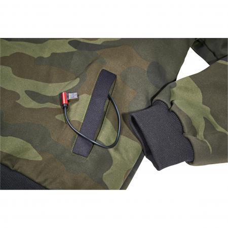 il Lago Red Level Hoodie Nevis Herren, beheizbar (Oliv/Schwarz/Camouflage)