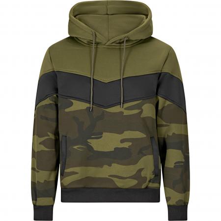 il Lago Red Level Hoodie Nevis Herren, beheizbar (Oliv/Schwarz/Camouflage)