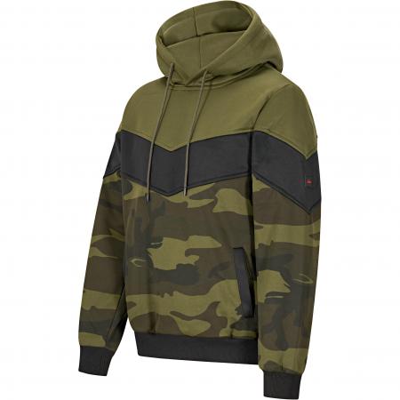 il Lago Red Level Hoodie Nevis Herren, beheizbar (Oliv/Schwarz/Camouflage)