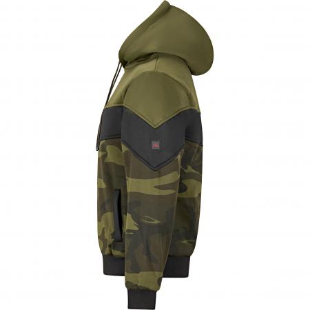 il Lago Red Level Hoodie Nevis Herren, beheizbar (Oliv/Schwarz/Camouflage)