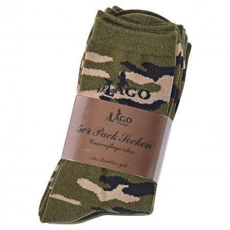  5er-Set: Socken Unisex (Camouflage/Oliv)