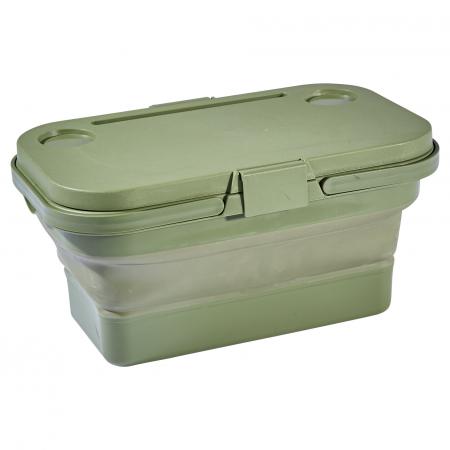 Foldable bucket with table
