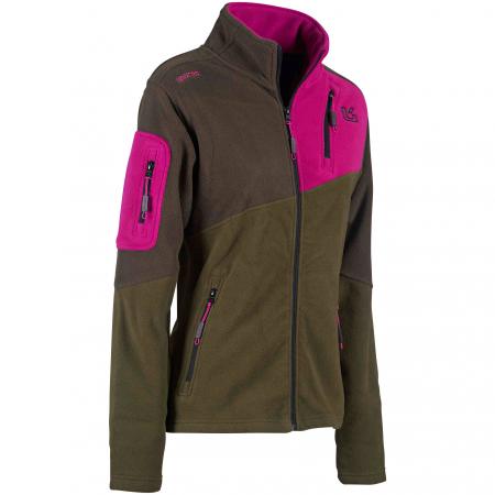  Lynx Fleece Hunting Jacket Damen (Oliv/Pink)