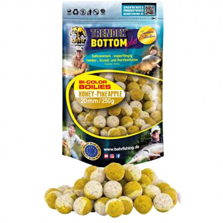  Bi-Color Boilies  Bottom Plus (Honey-Pineapple)