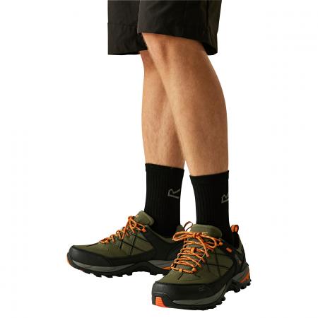  Samaris III Low Hiking Boots Men (Cypress Green/Blaze Orange)