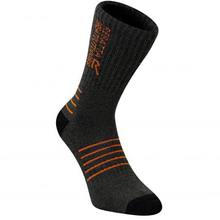  2er-Pack Bambussocken Unisex (Dark Khaki/Orange)