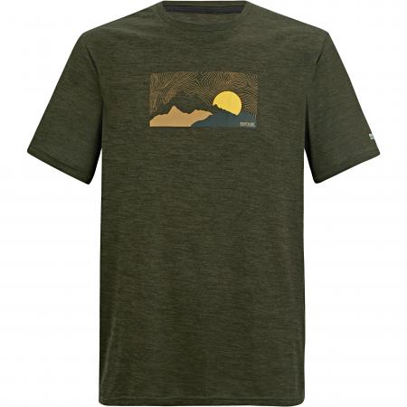  Fingal T-Shirt mit Graphic-Print Herren (Dark Khaki Marl)