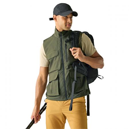  Travel Light Bodywarmer With Insect Protection Men (Dark Khaki)