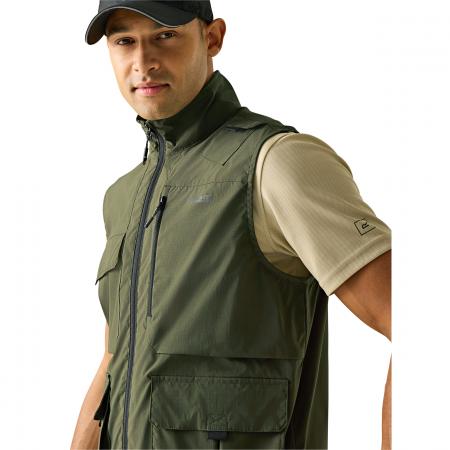  Travel Light Bodywarmer mit Insektenschutz Herren (Dark Khaki)