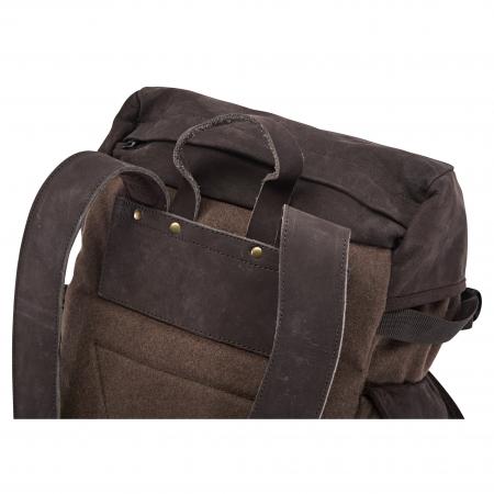  Loden/Leder Rucksack Gigax