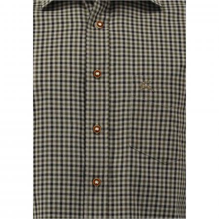  Tupopa Hemd 1/1 Arm Slim Fit Herren (Dunkelgrün)