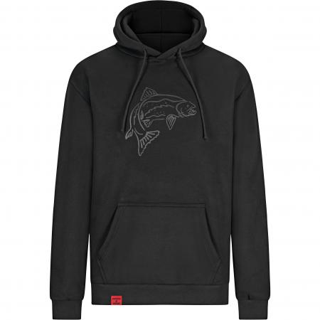 il Lago Prestige Catch & Wear Hoodie "Forelle" Herren (Schwarz)