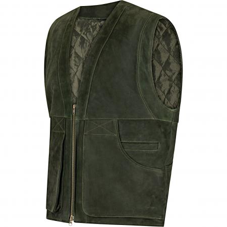 Lederweste Field Vest Herren (Oliv)