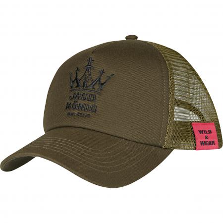 il Lago Prestige Wild & Wear Trucker Cap "Jagdkönig" Unisex (Oliv) 