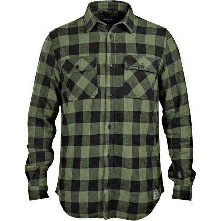  Flannel Check Shirt Herren (Moss Green)