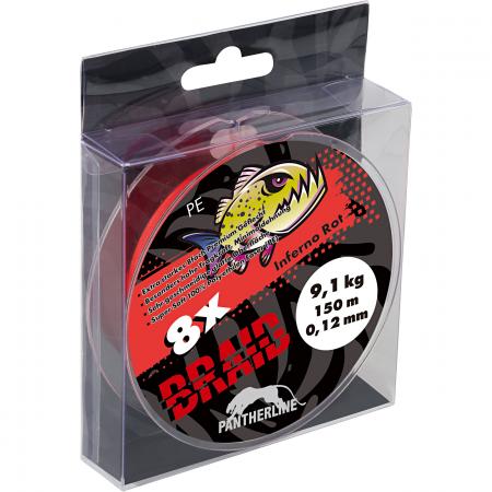  Pantherline Braid 8-strand braided (inferno red)