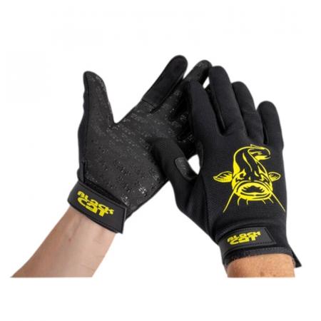 Black Cat Gripper Gloves (Black/Yellow)