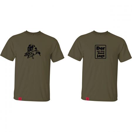 il Lago Prestige 2er-Set: Wild & Wear T-Shirt "Der mit dem Hund jagt" Herren (Oliv) 