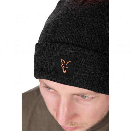  Collection Bobble Hat (Black/Orange)