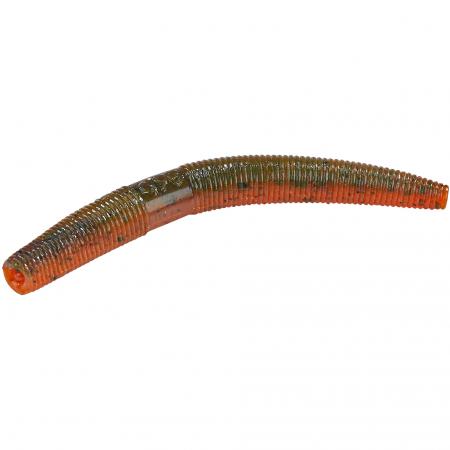  Ned Rig Sausage (Green Pumpkin Amber Red)