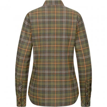  Flanell Bluse Juliana Damen (Grün/Offwhite/Orange Kariert)