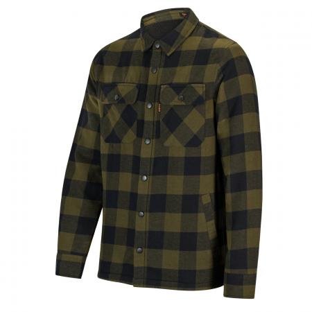 Il Lago Hemd Boreal Check Herren (Oliv/Schwarz)