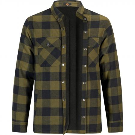 Il Lago Hemd Boreal Check Herren (Oliv/Schwarz)