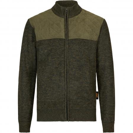 Il Lago Strickfleecejacke Alpenblick Herren (Oliv)