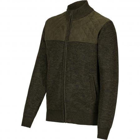 Il Lago Strickfleecejacke Alpenblick Herren (Oliv)