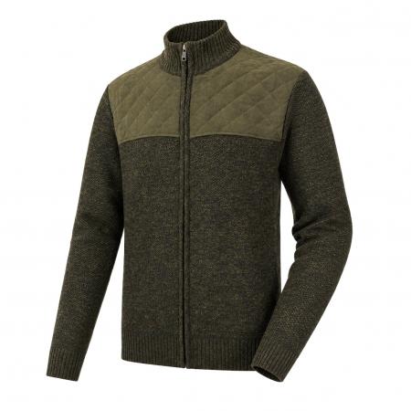 Il Lago Strickfleecejacke Alpenblick Herren (Oliv)