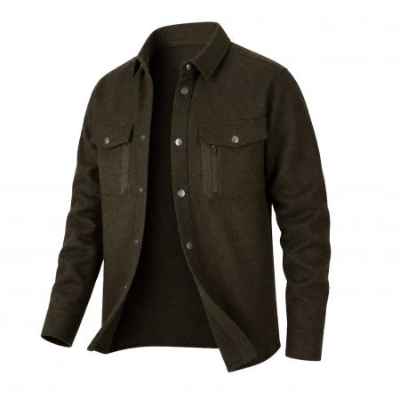  Lodenhemd Forest Core Herren (Oliv/Braun)