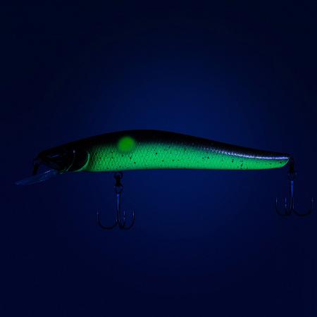 C4 Minnow - Spine | Green Pumpkin (Glow)