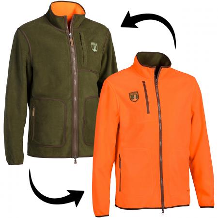  Finnland Wendefleecejacke Herren (Khaki/Orange)