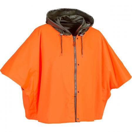  Wendbarer Regenponcho Herren (Khaki/Orange)